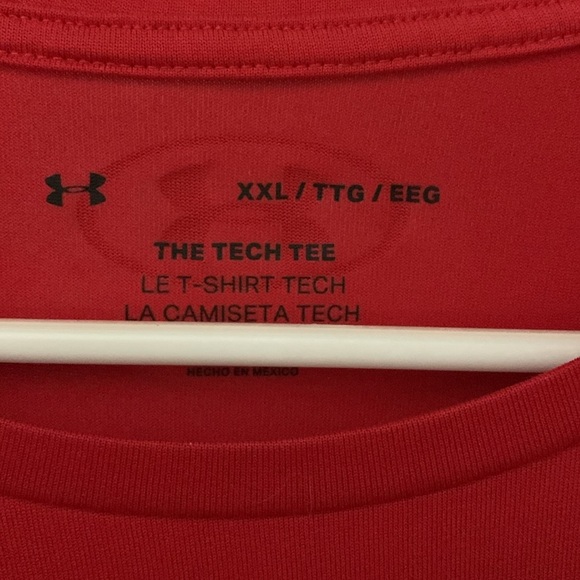 Men’s Under Armour Red XXL Tech Tee Shirt - Picture 3 of 6